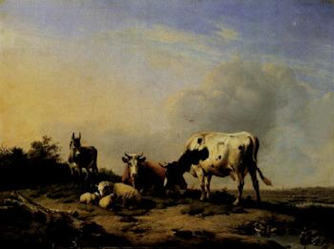 Gathering in the pasture by Eugène Joseph Verboeckhoven