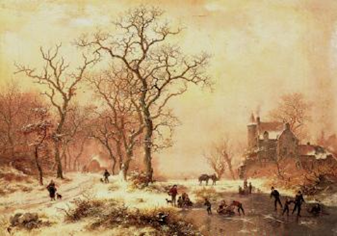 Ice skating by Fredrik Marinus Kruseman