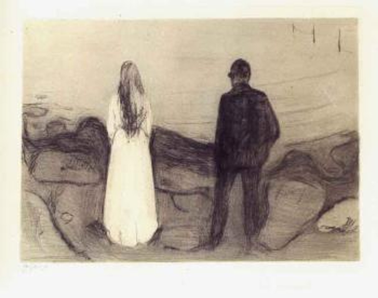 Two people - the lonely ones by Edvard Munch