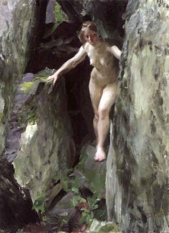 The Storskar cave - with nude female by Anders Zorn