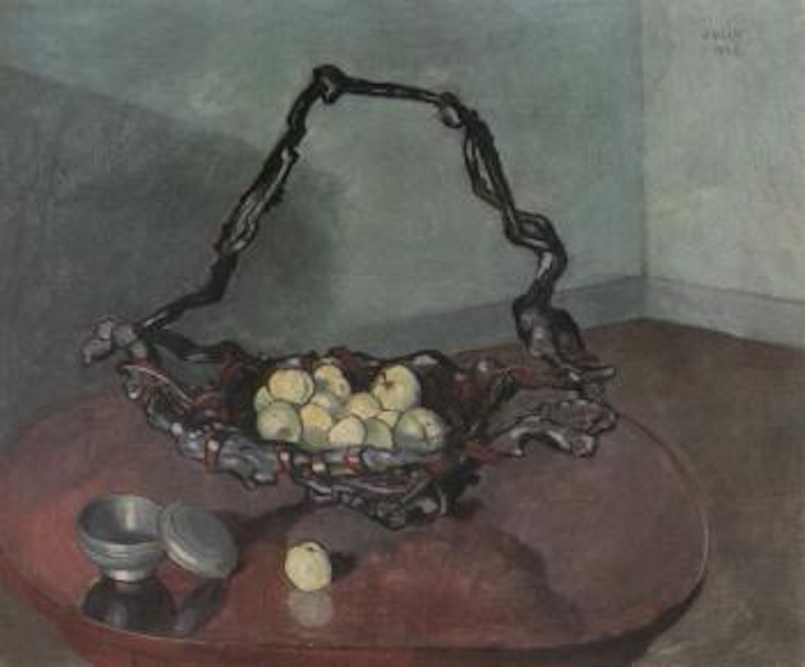 Still life of fruit in basket by Einar Jolin