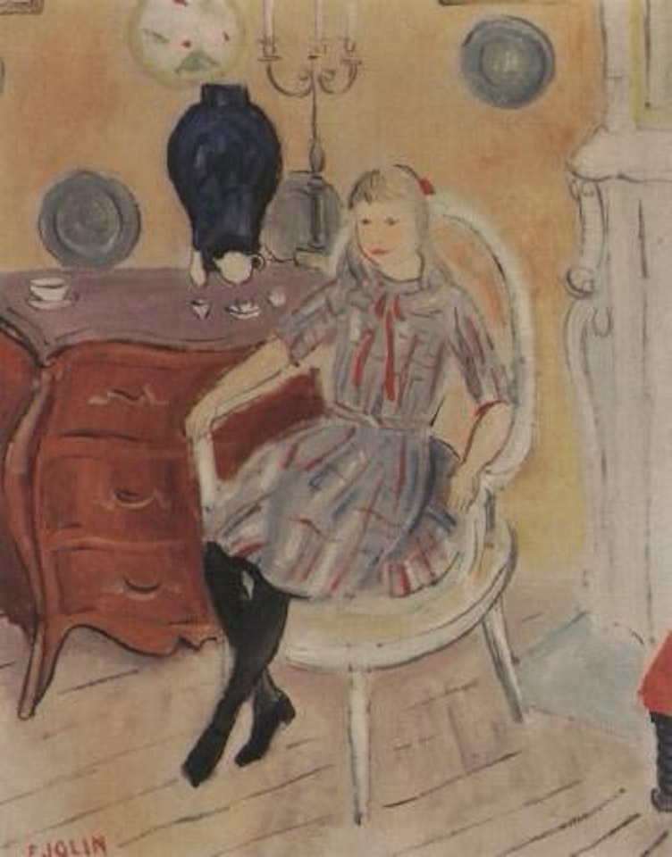 Girl seated in chair by Einar Jolin