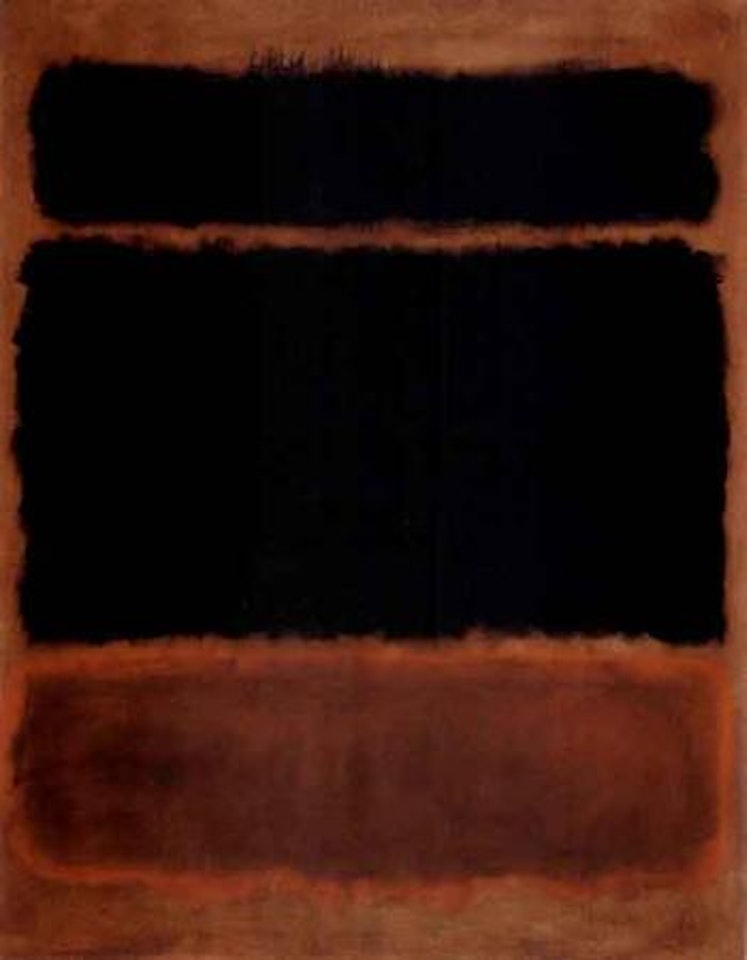 Black in deep red by Mark Rothko