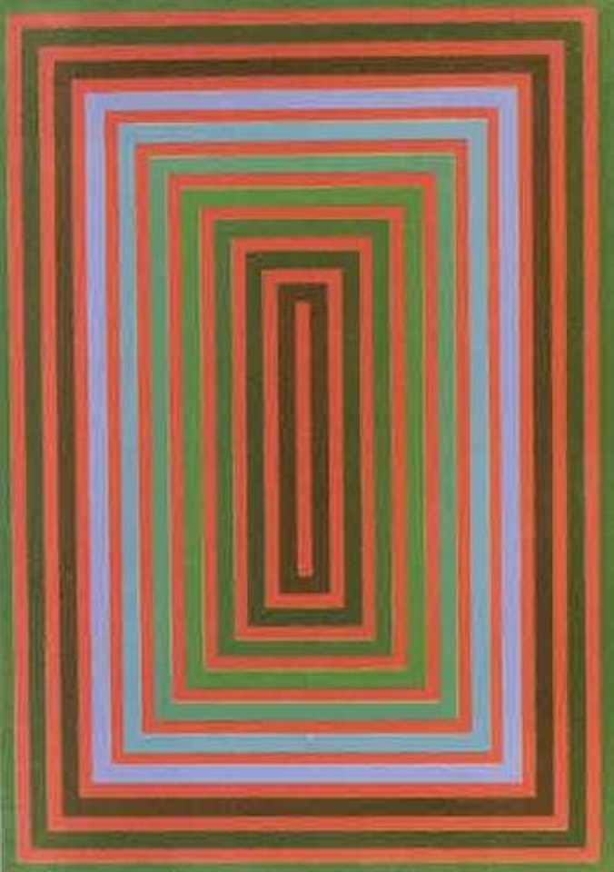 Deep red, warm center and deep red, cool center by Richard Anuszkiewicz