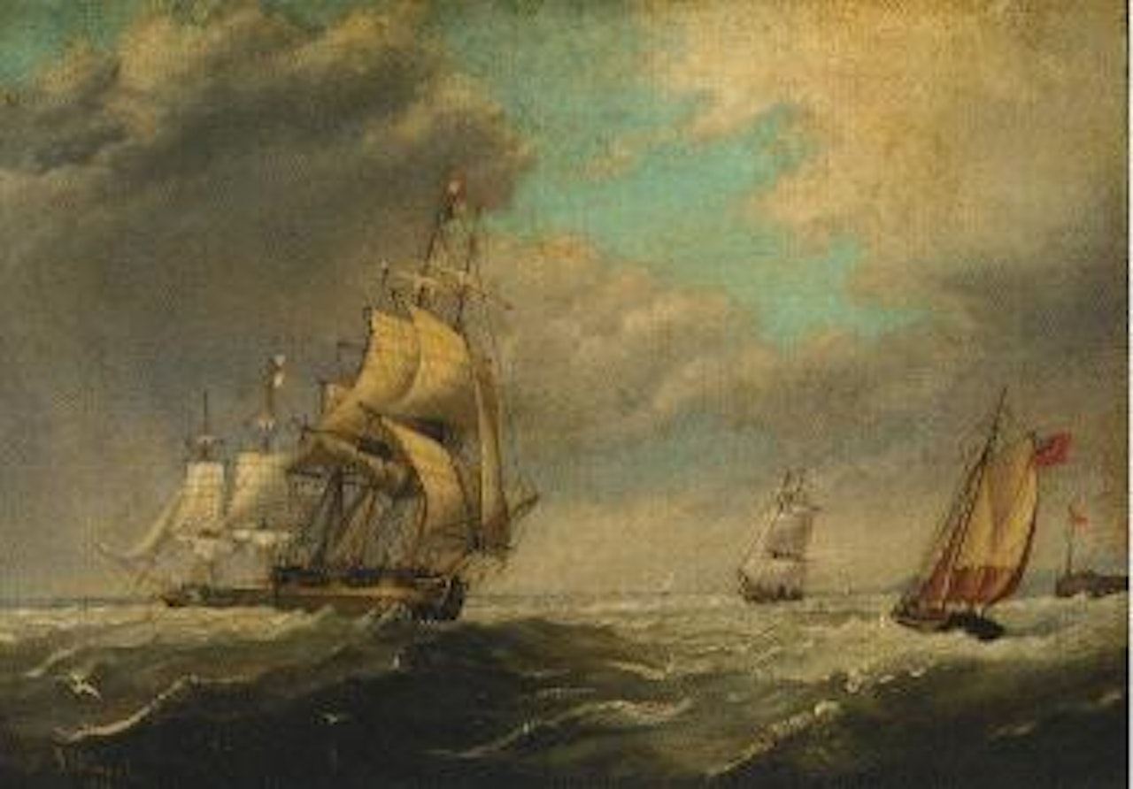 Merchantmen off the coast by John Wilson Carmichael
