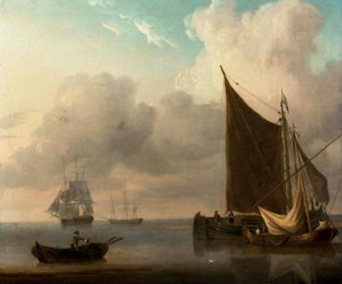 Dutch craft at anchor by Charles Martin Powell