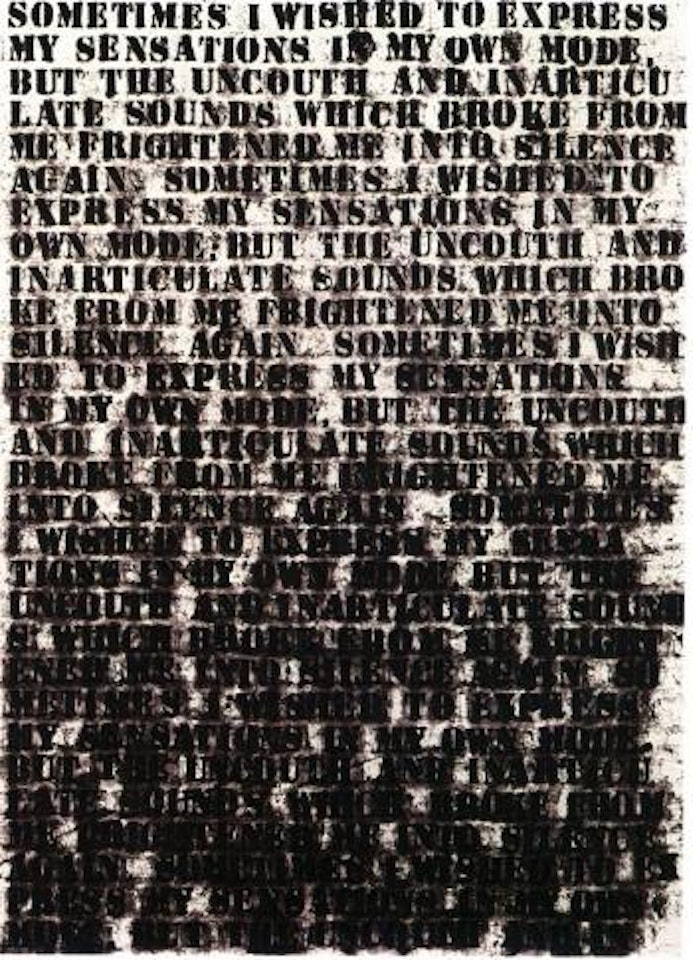 Study for Frankenstein number 1 by Glenn Ligon