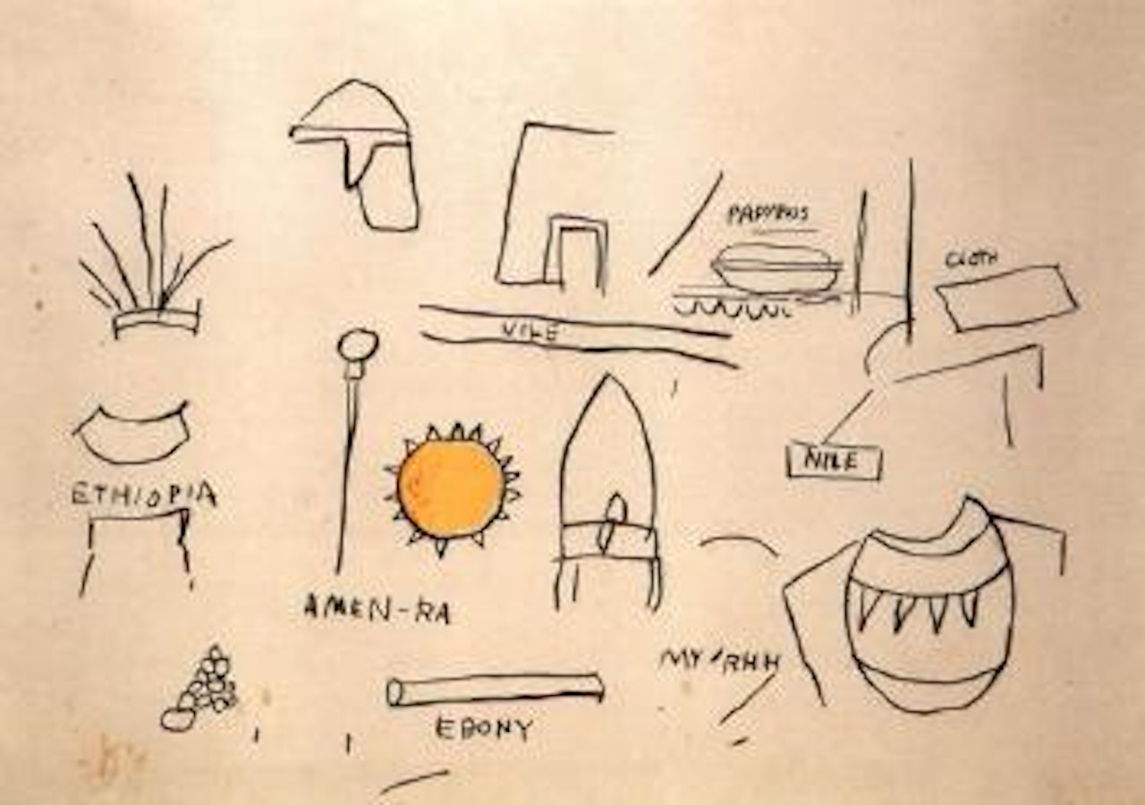 Untitled, history of black people by Jean-Michel Basquiat