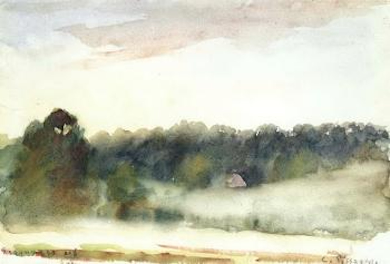 Paysage a Eragny by Camille Pissarro