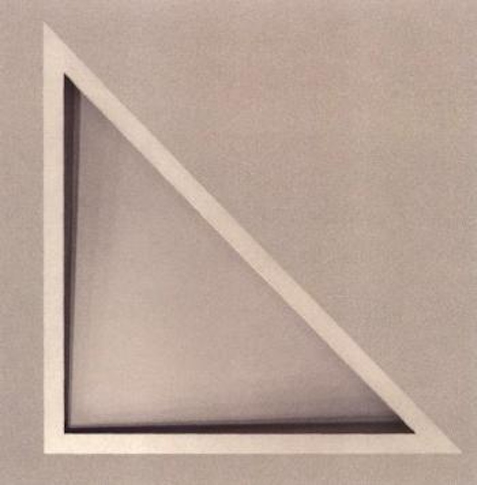 Wooden triangle by Sol LeWitt
