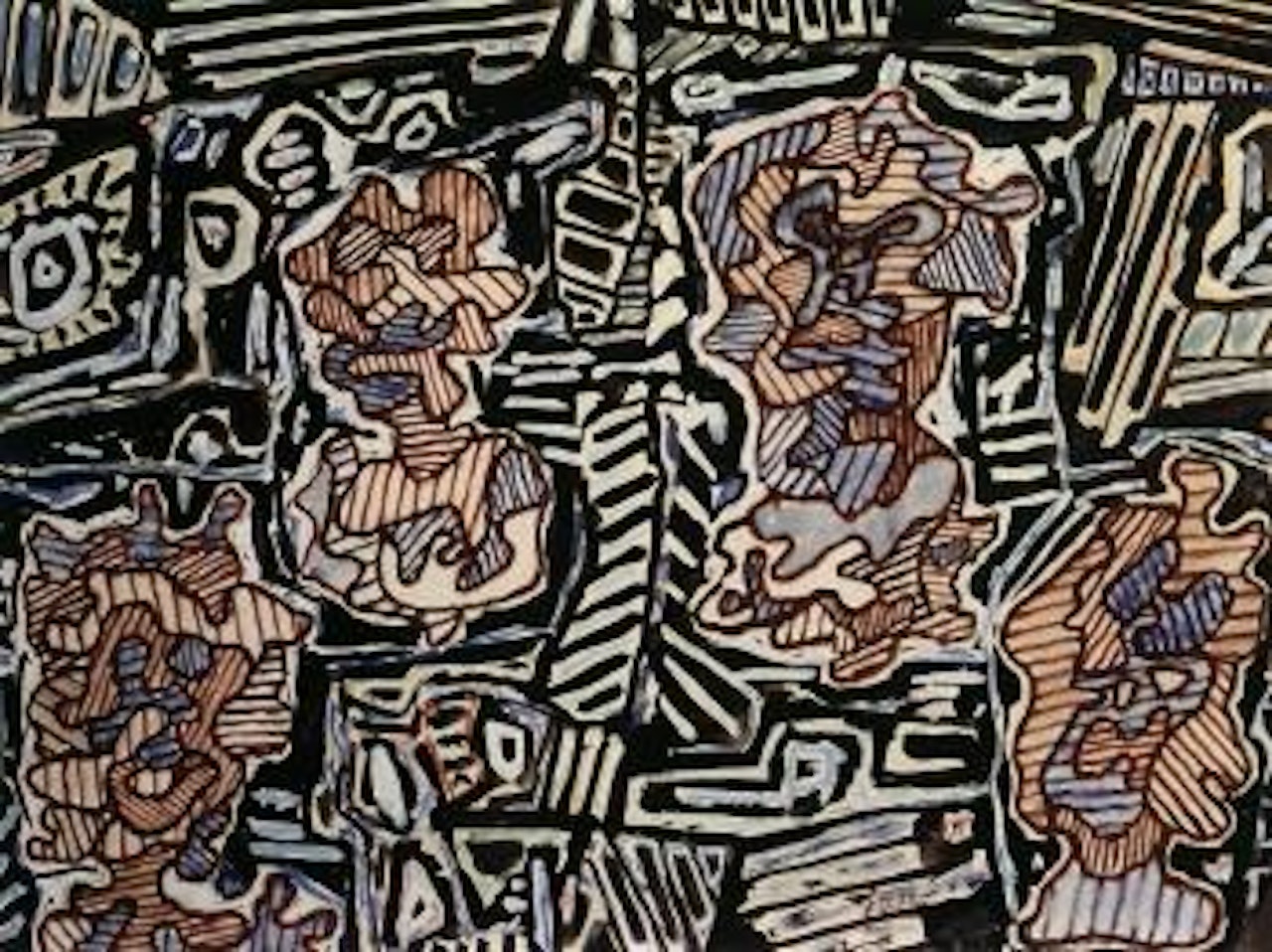 Quatres tetes ou bustes by Jean Dubuffet