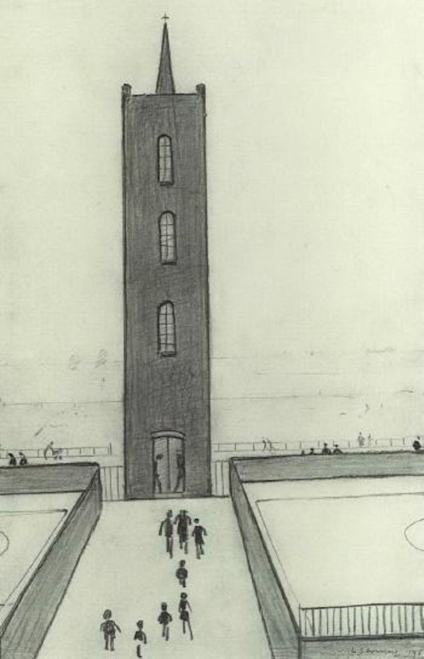 Tall tower by Laurence Stephen Lowry