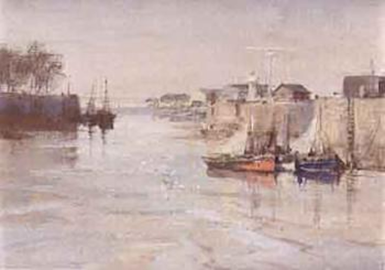 Low tide, Honfleur by Edward Seago
