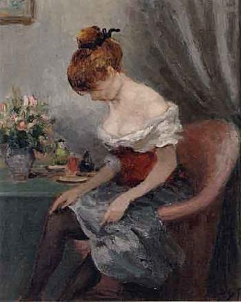 Claudine au ruban noir by Marcel Dyf