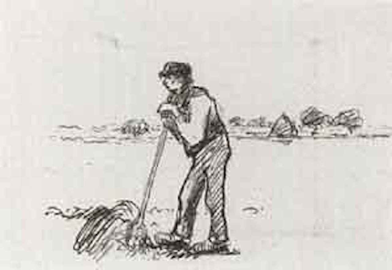 Paysan Appuye sur une Fourche by Camille Pissarro