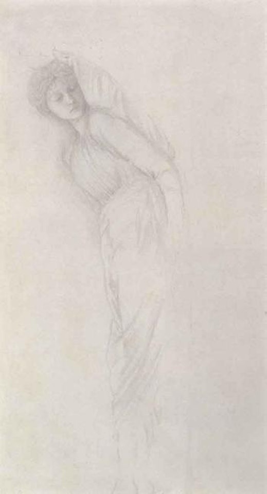 Study for the sleeping princess in the rose bower from Briar Rose series by Edward Coley Burne-Jones
