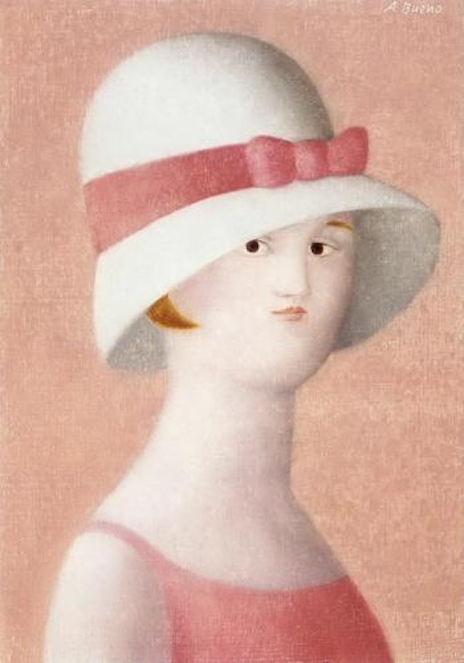 Young woman with hat by Antonio Bueno
