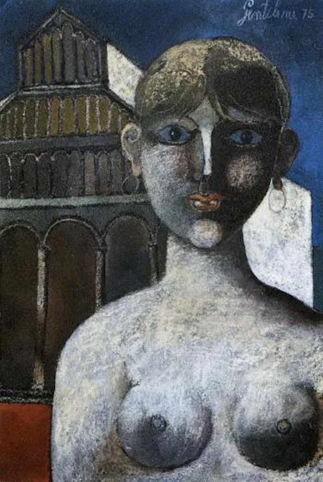 Young woman in the Piazza dei Miracoli, Pisa by Franco Gentilini