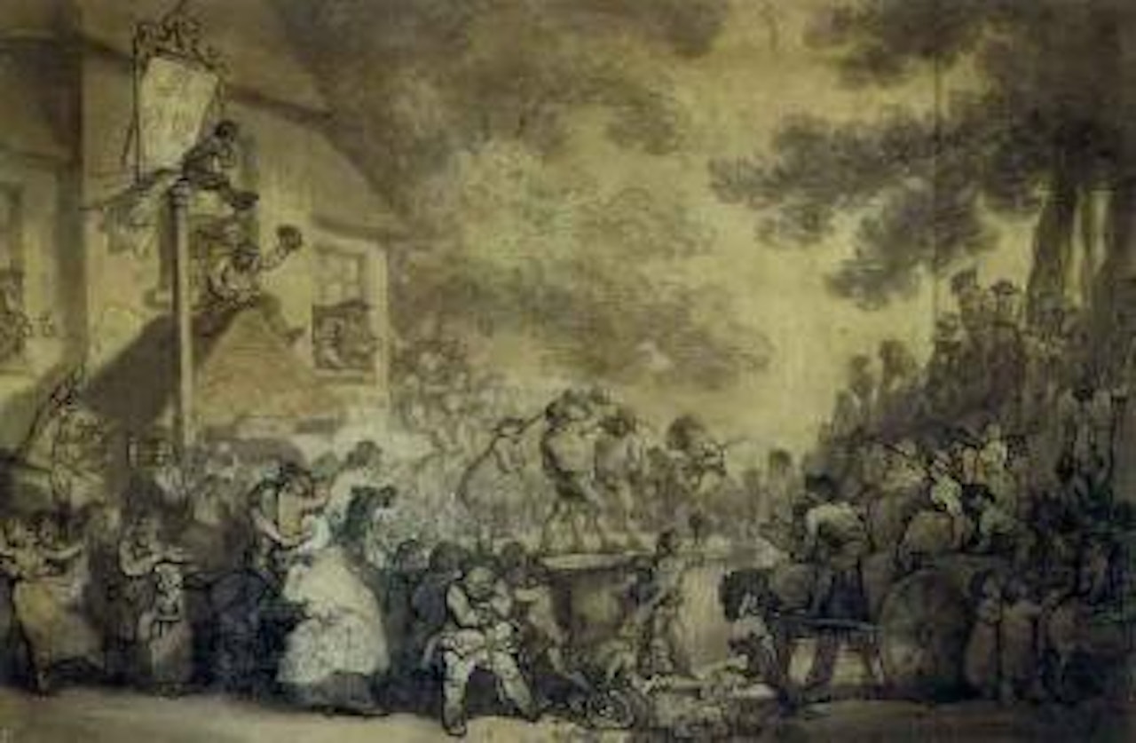 Broadsticks match by Thomas Rowlandson
