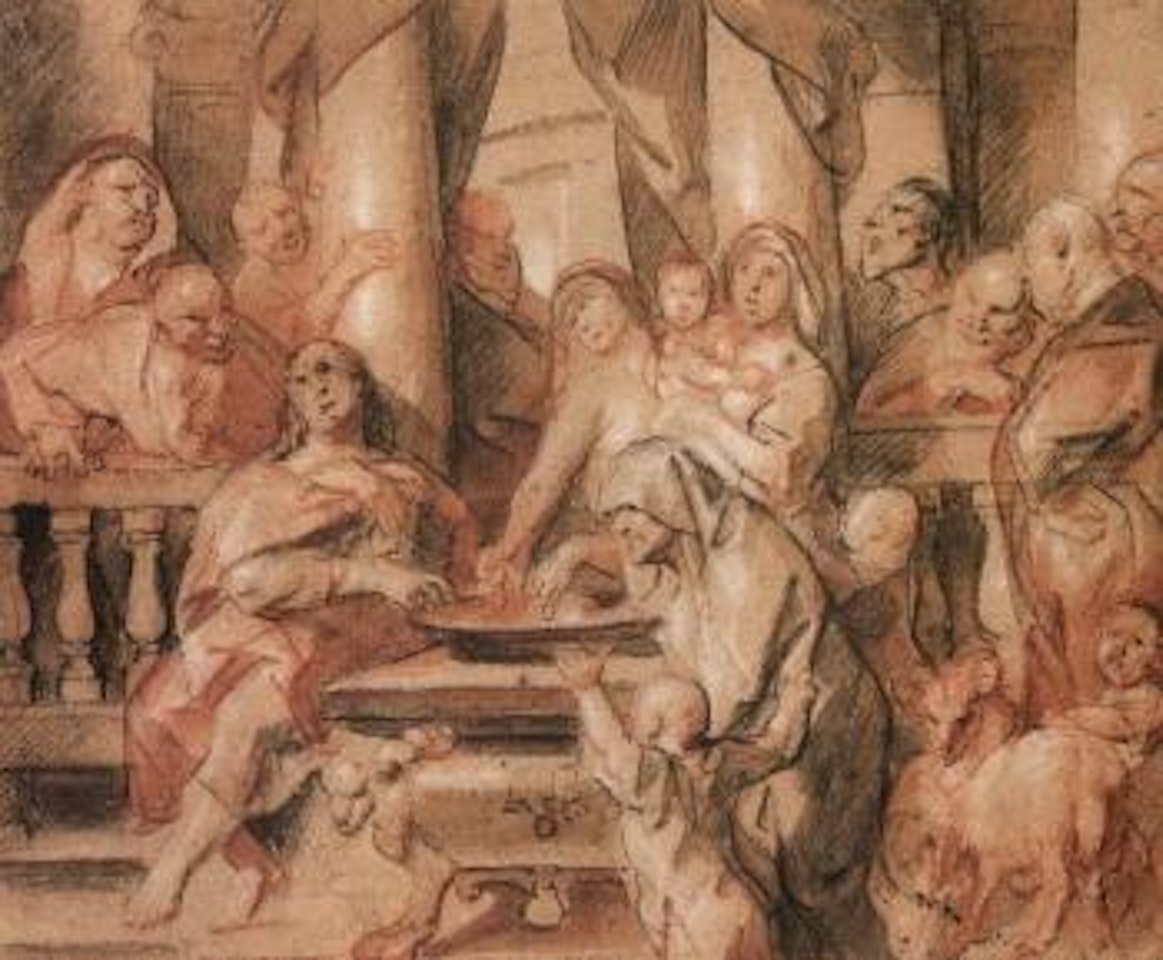 Widow's mite by Jacob Jordaens