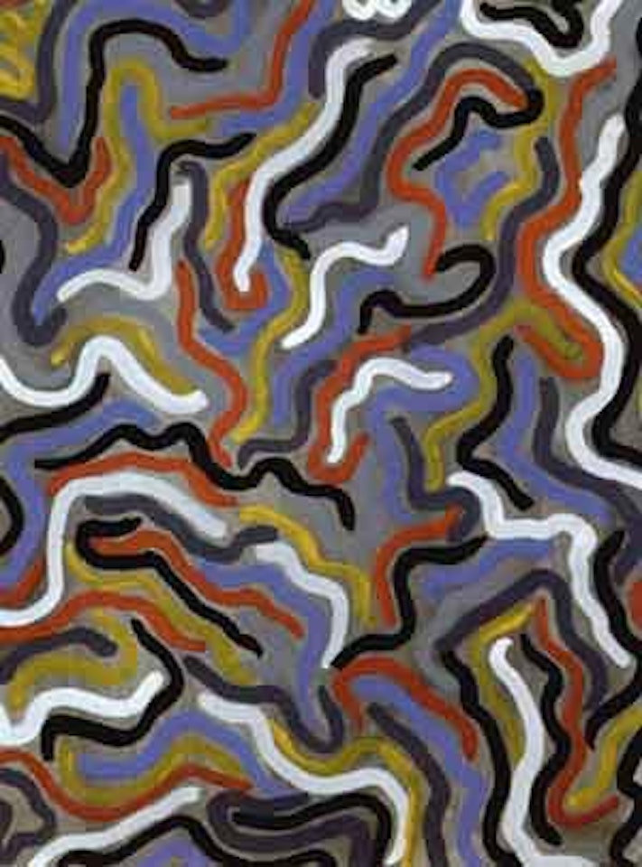 Squiggly brushstrokes by Sol LeWitt