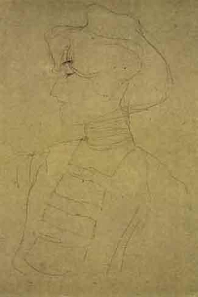 Portrait of young woman by Gustav Klimt