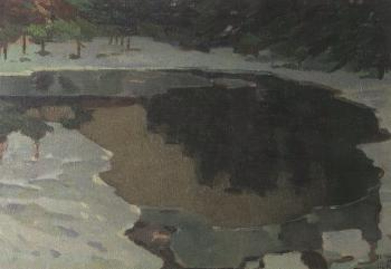 Moor lake in the winter by Leo Putz
