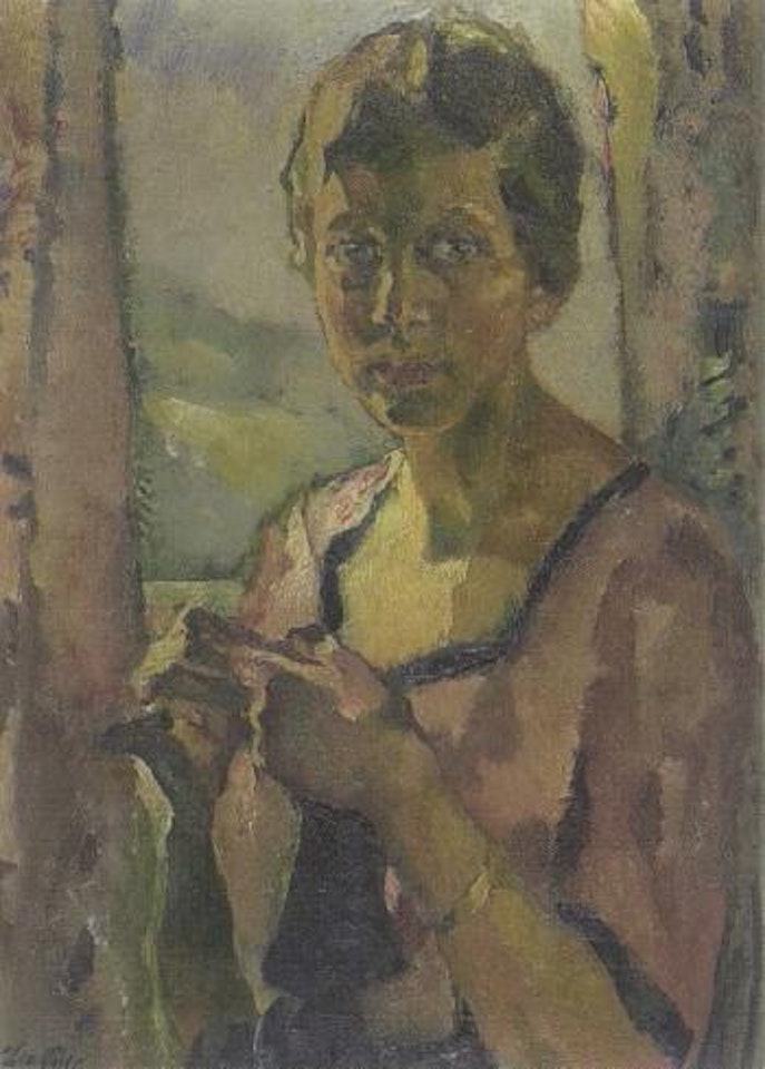 Portrait of woman by Leo Putz