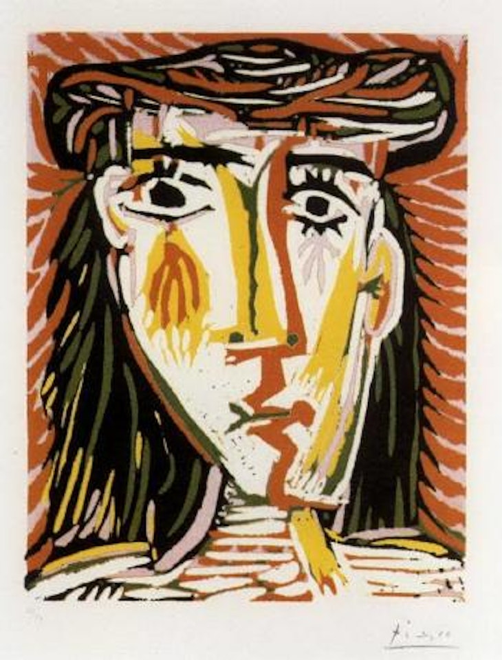 Femme au chapeau, Jacqueline au chapeau de paille by Pablo Picasso