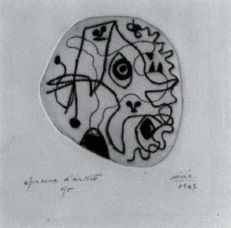 Untitled, from Le Desesperanto, Volume III of L'Antitete by Joan Miró