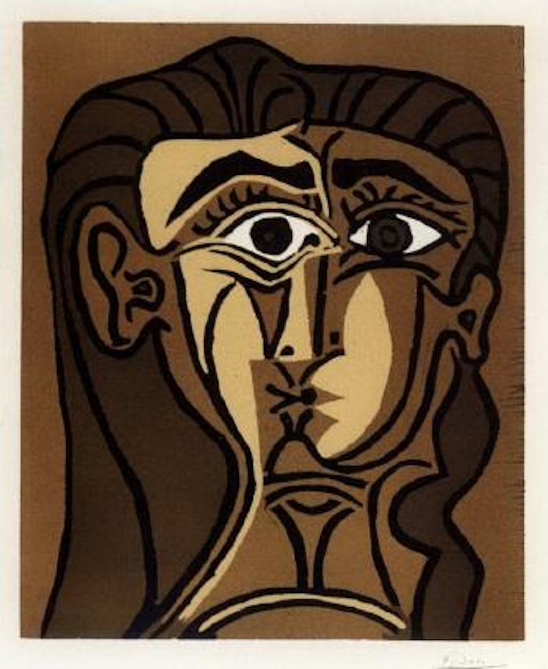 Tete de femme, portrait de Jacqueline de face II by Pablo Picasso