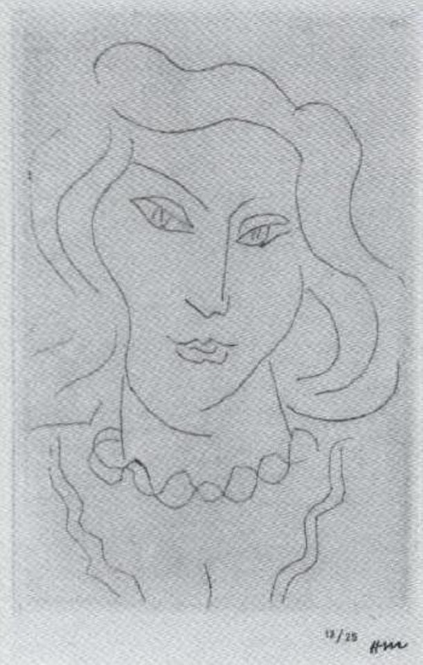 Tete de jeune femme au collier en torsade by Henri Matisse