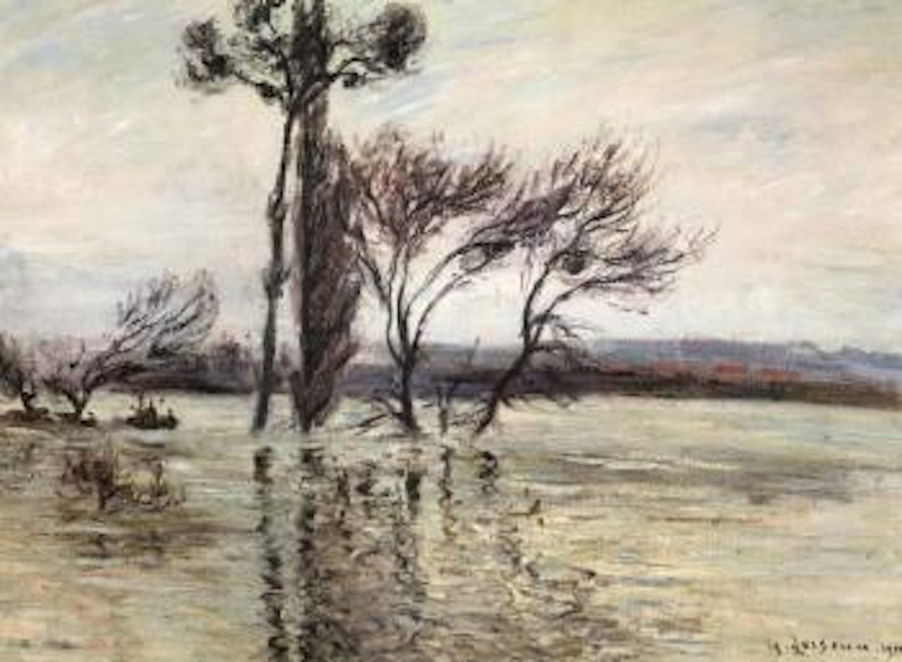 La pointe de l'ile submergee by Gustave Loiseau