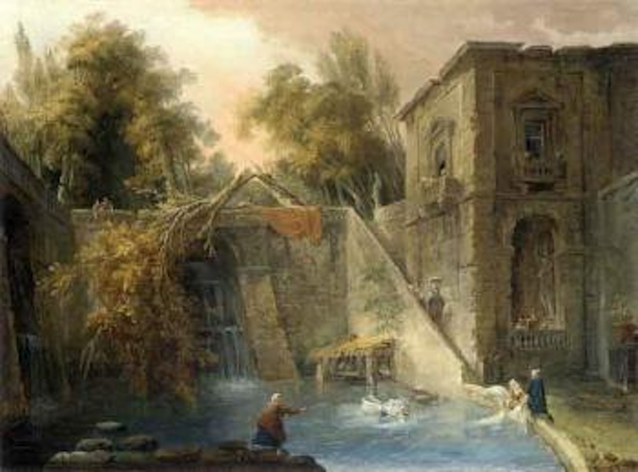 L'arbre brise by Hubert Robert