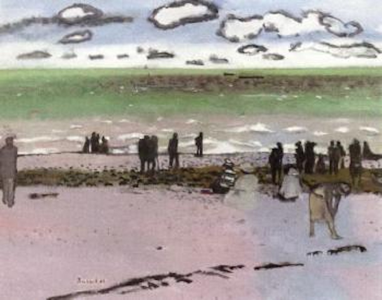 Plage rose by Maurice Brianchon