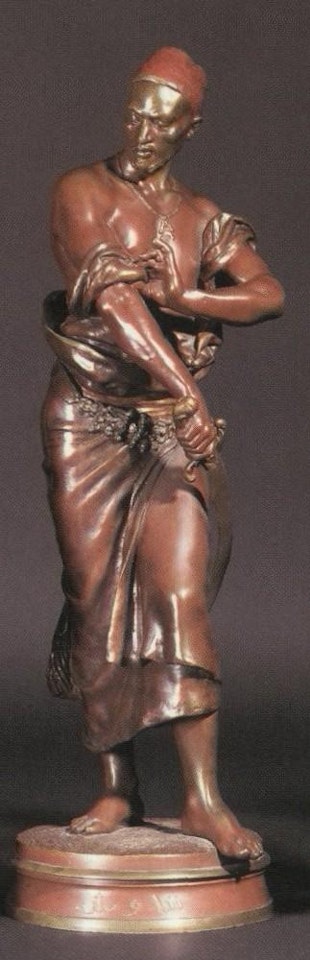 Standing oriental figure by French School