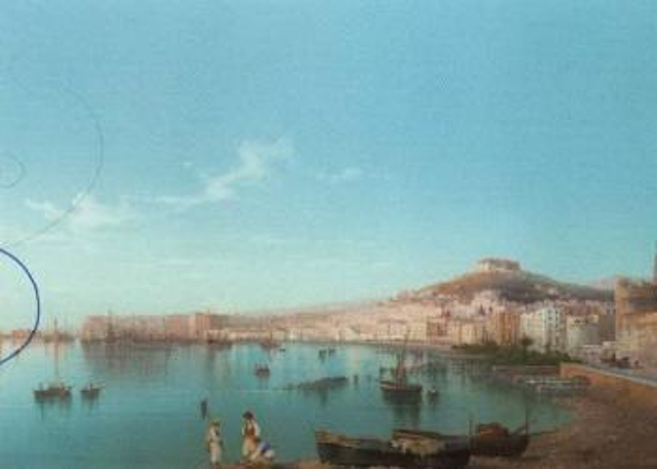 Fishermen in bay of Naples by Neapolitan School