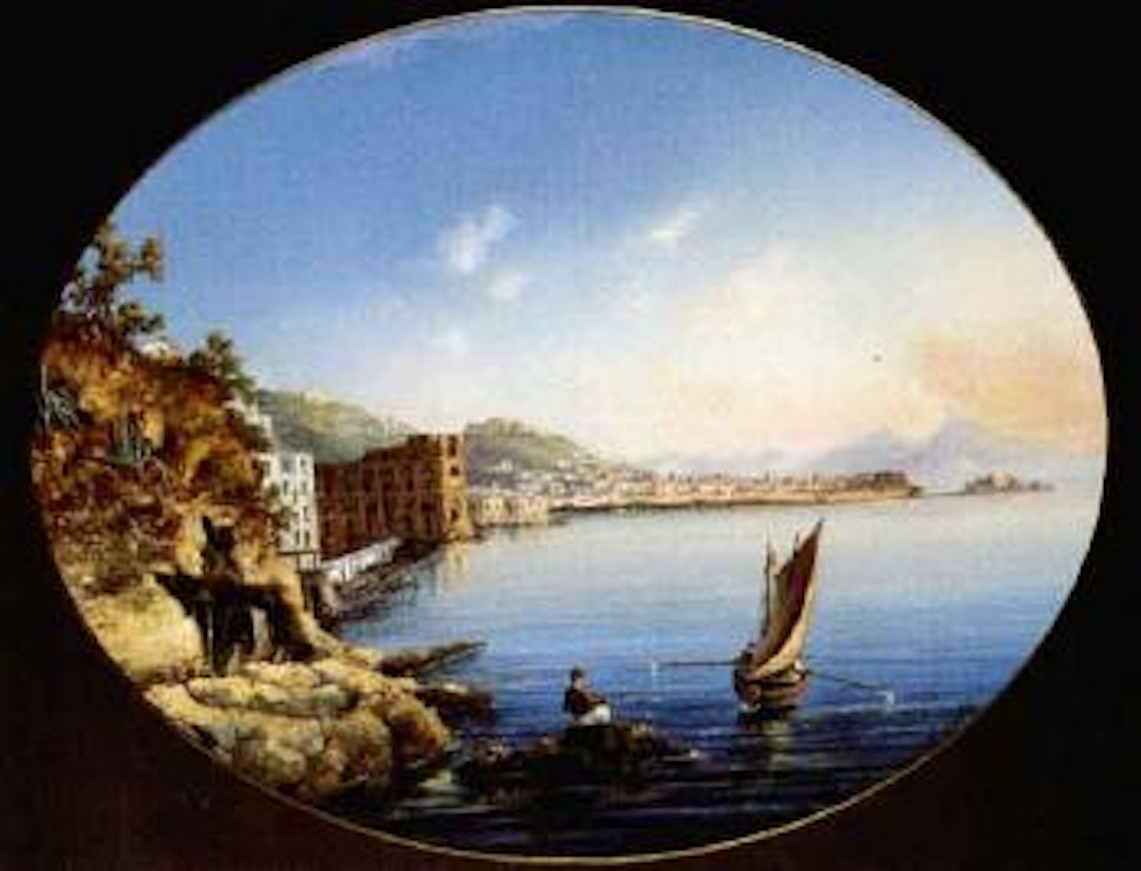 Naples Bay. View of Sorrento by Neapolitan School