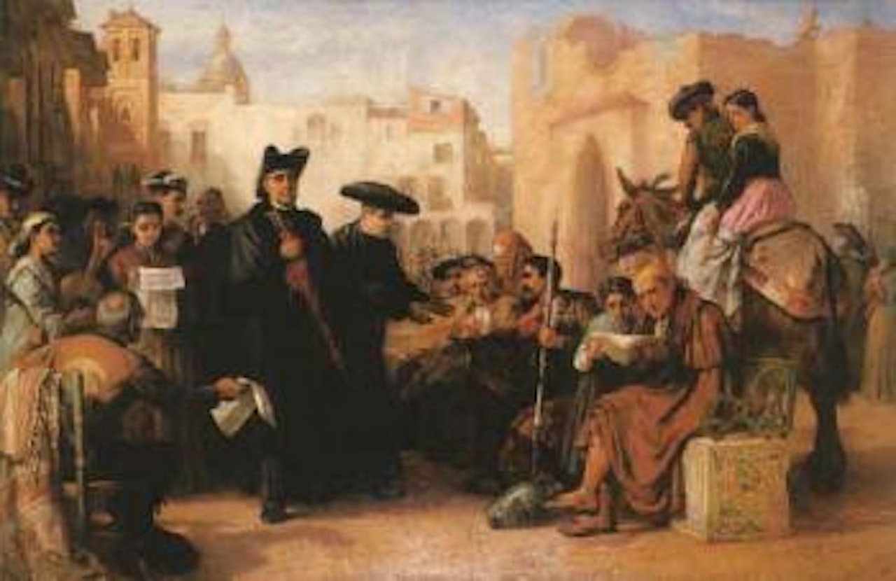 The Cardinal's visit by Spanish School