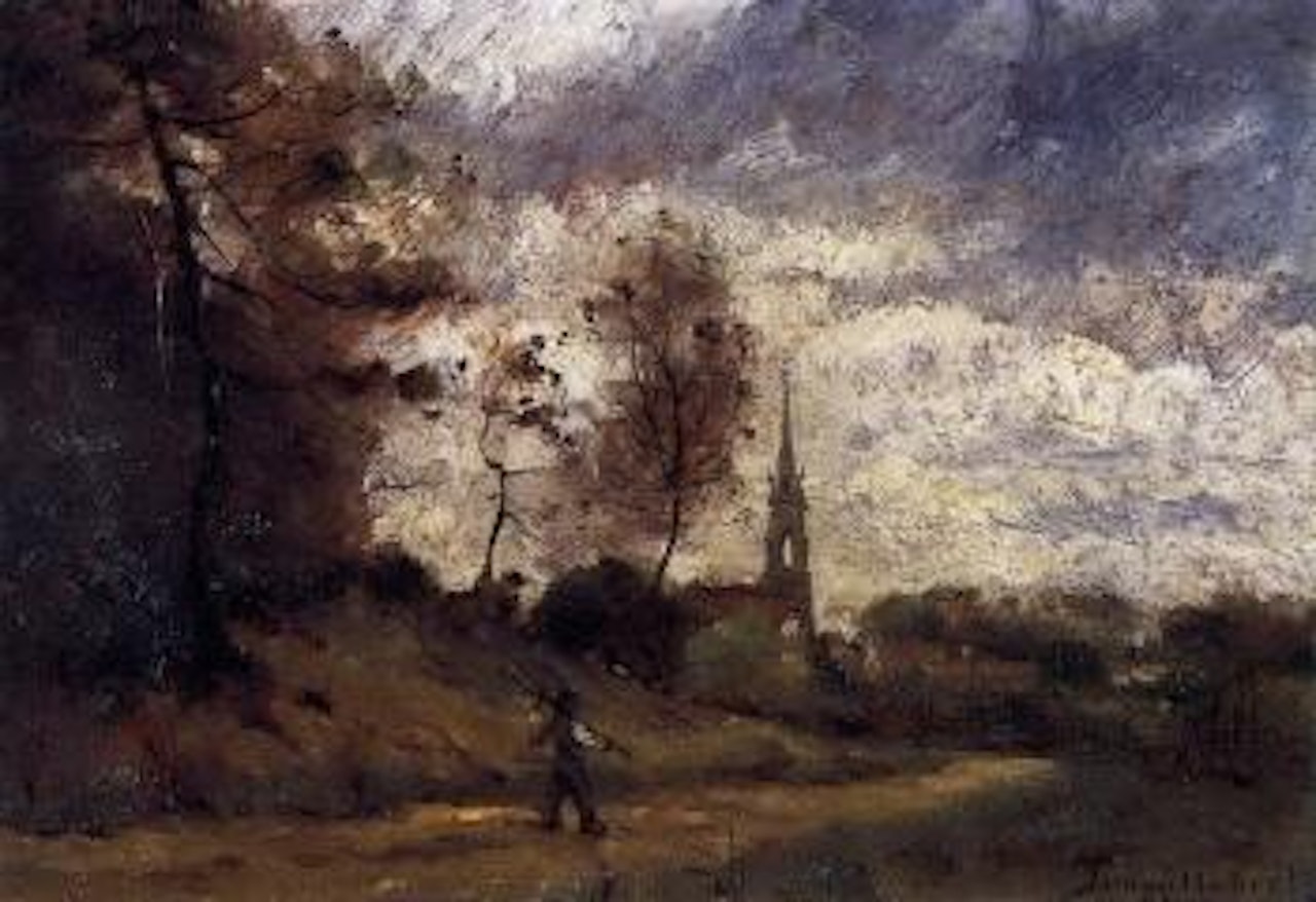 Retour vers le village by Paul Désiré Trouillebert