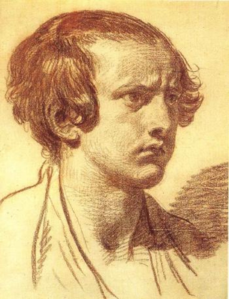 Tete de jeune homme by Jean-Baptiste Greuze