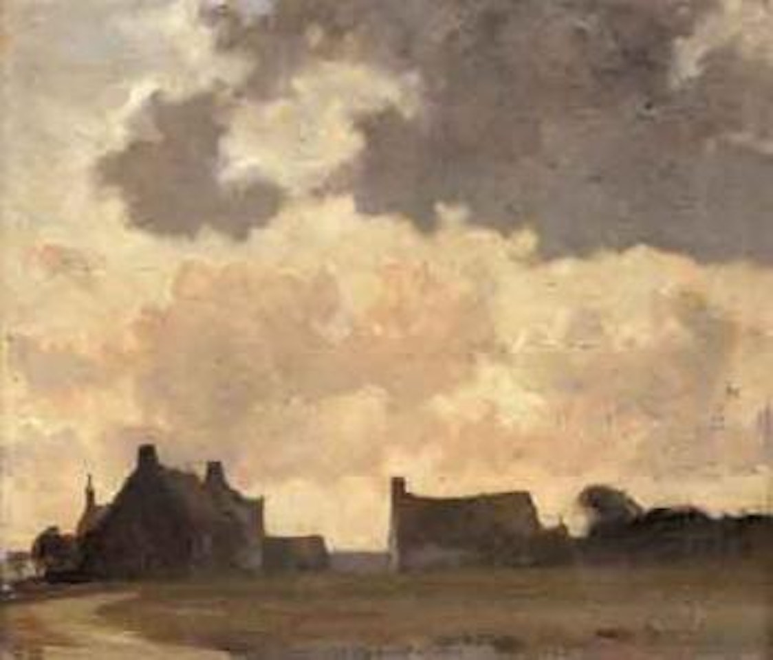 Farm at dusk by Edward Seago