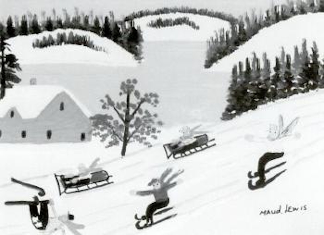 Skiing by Maud Lewis