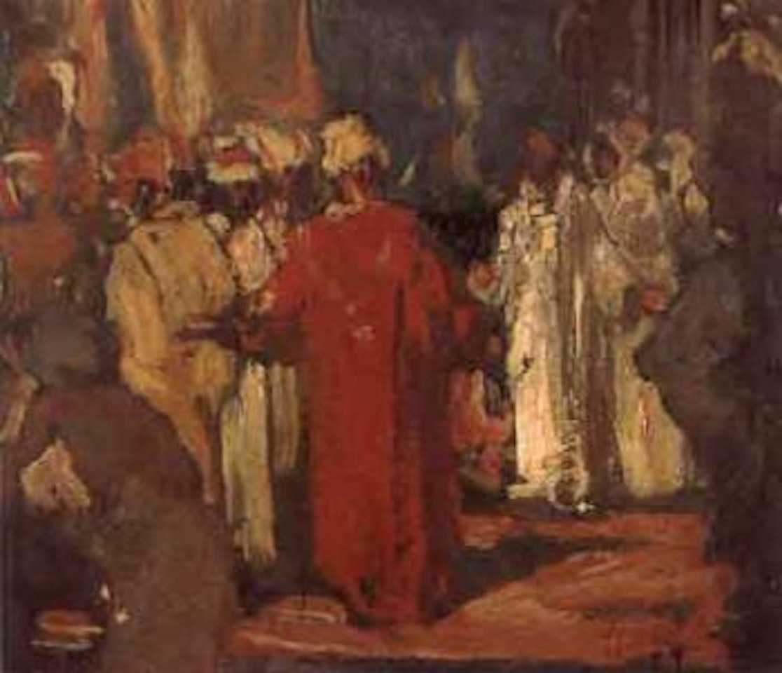 The arrival by Sir Frank Brangwyn