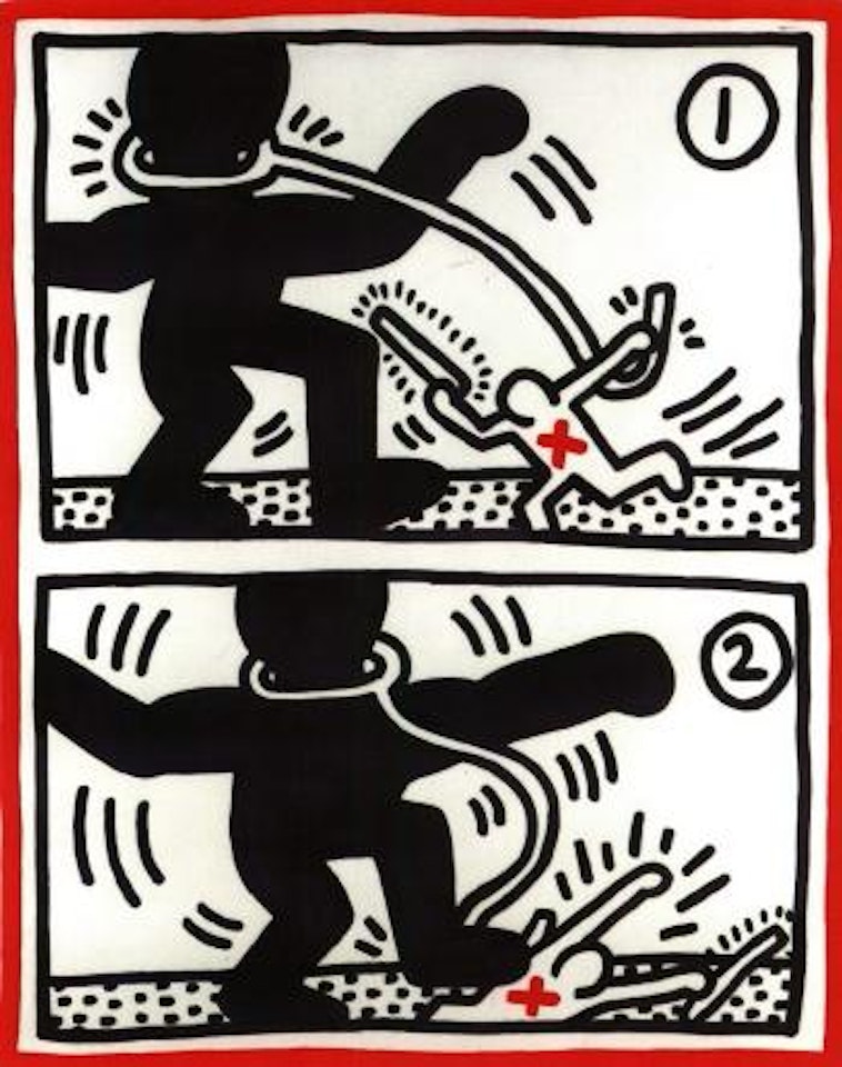 Untitled (Free South Africa #3) by Keith Haring