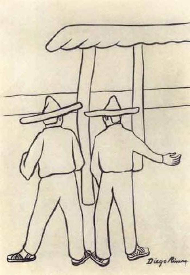 Dos hombres by Diego Rivera