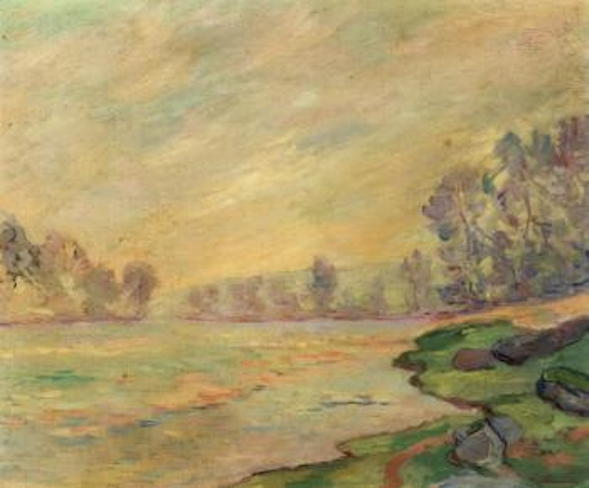 Tranquil river landscape by Armand Guillaumin
