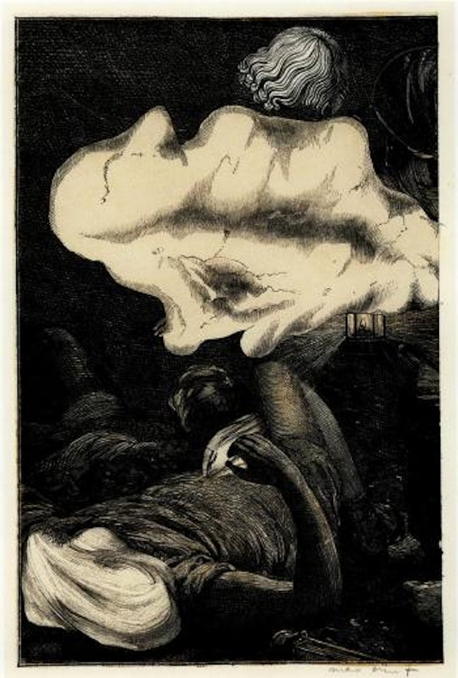 Mon corps devient mou et blanc by Max Ernst