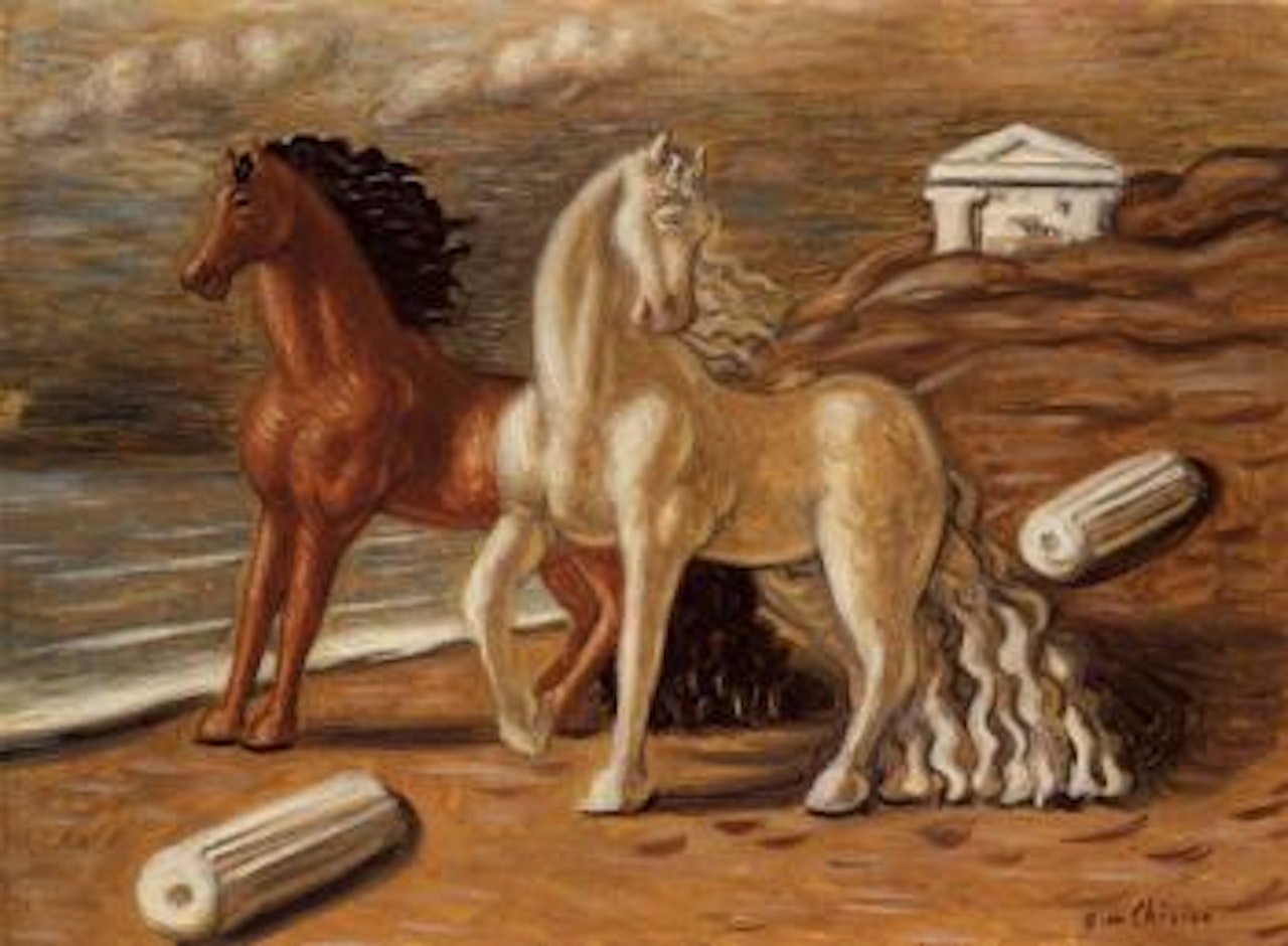 Cavalli sulla spiaggia by Giorgio de Chirico