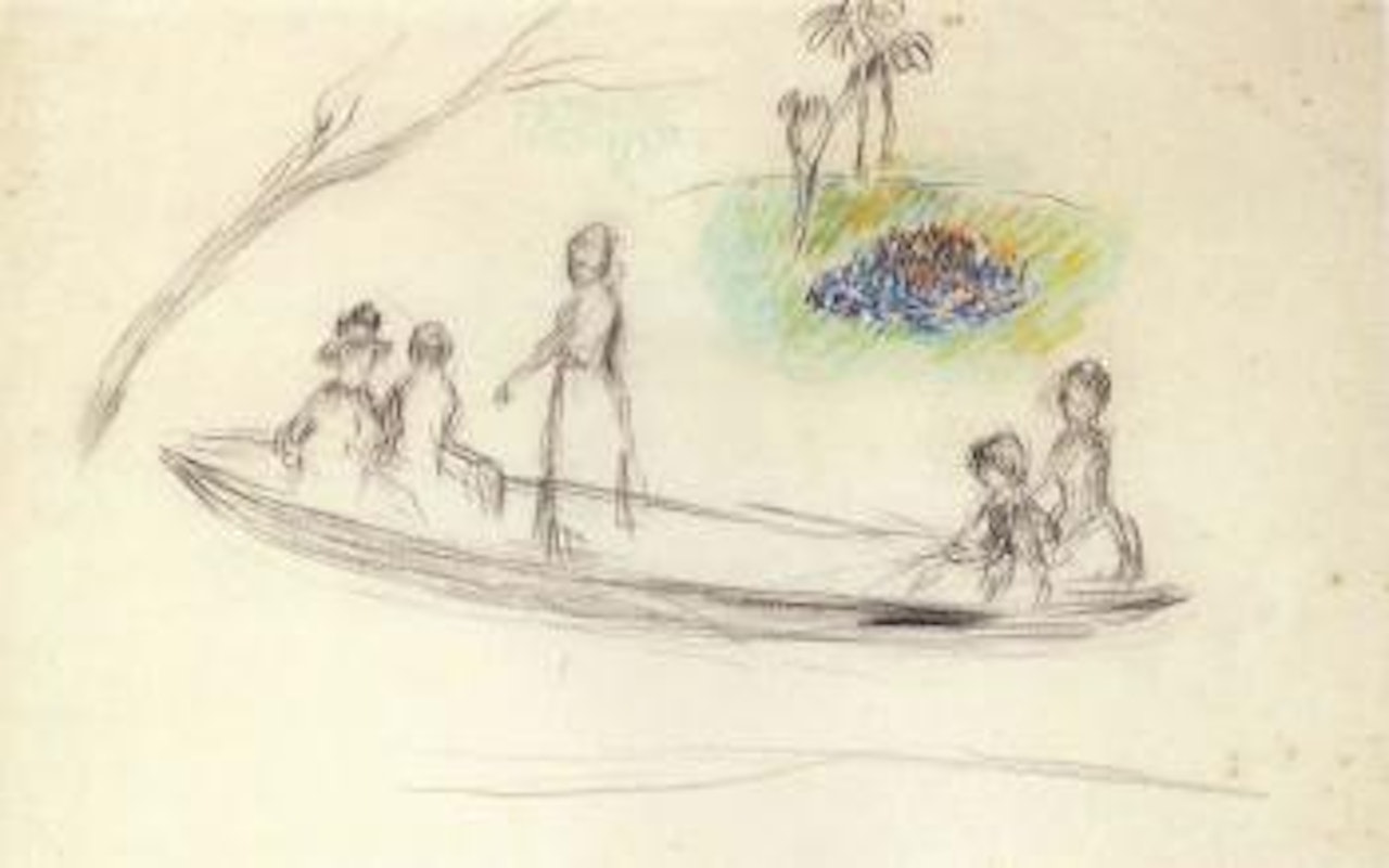 Femmes dans un bateau by Pierre-Auguste Renoir